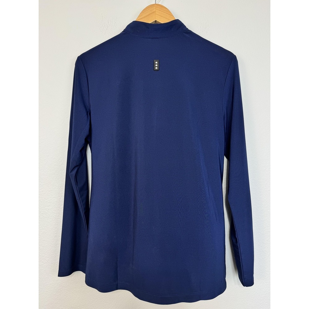 Jamie Sadock Long Sleeve Mock Neck Golf Shirt Women's Medium Blue Zip Pullover - Picture 6 of 14